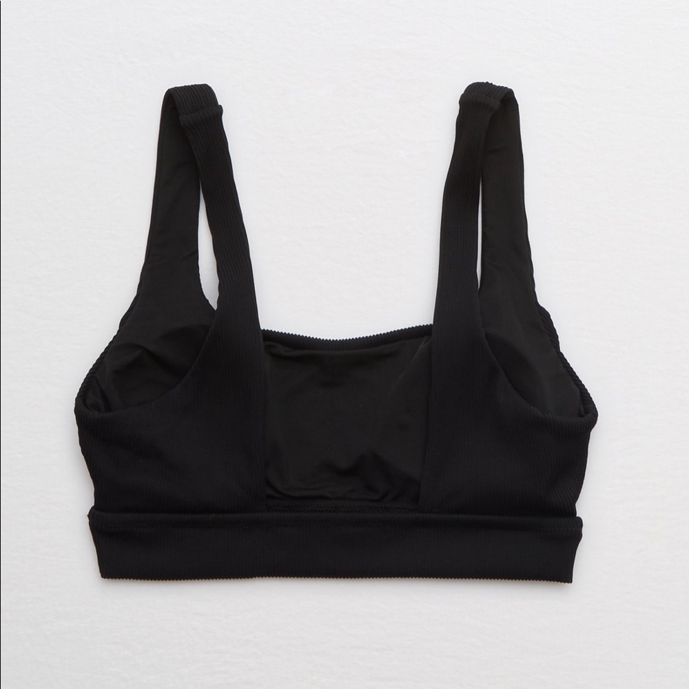 Aerie Ribbed Banded Wide Strap Scoop Bikini Top